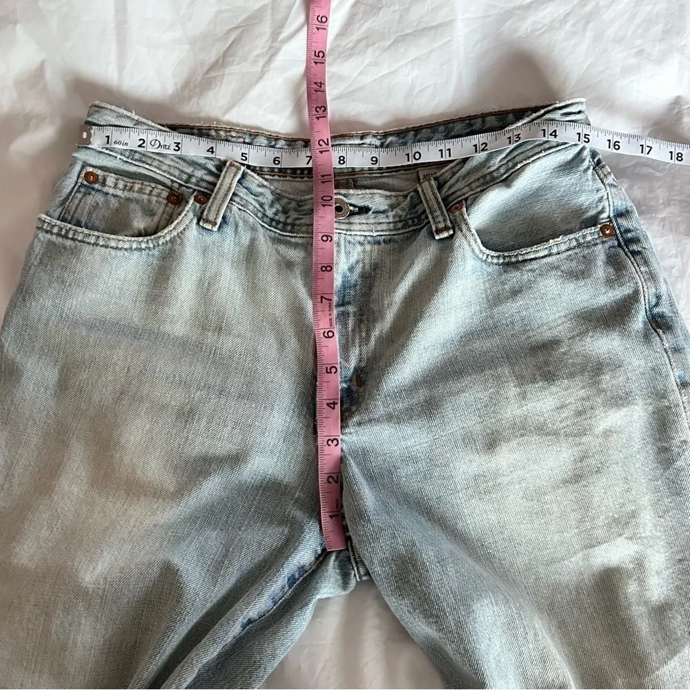 POLO RALPH LAUREN Vintage 90s/Y2K Straight Leg Mid-rise Light Wash Crop Jeans 10